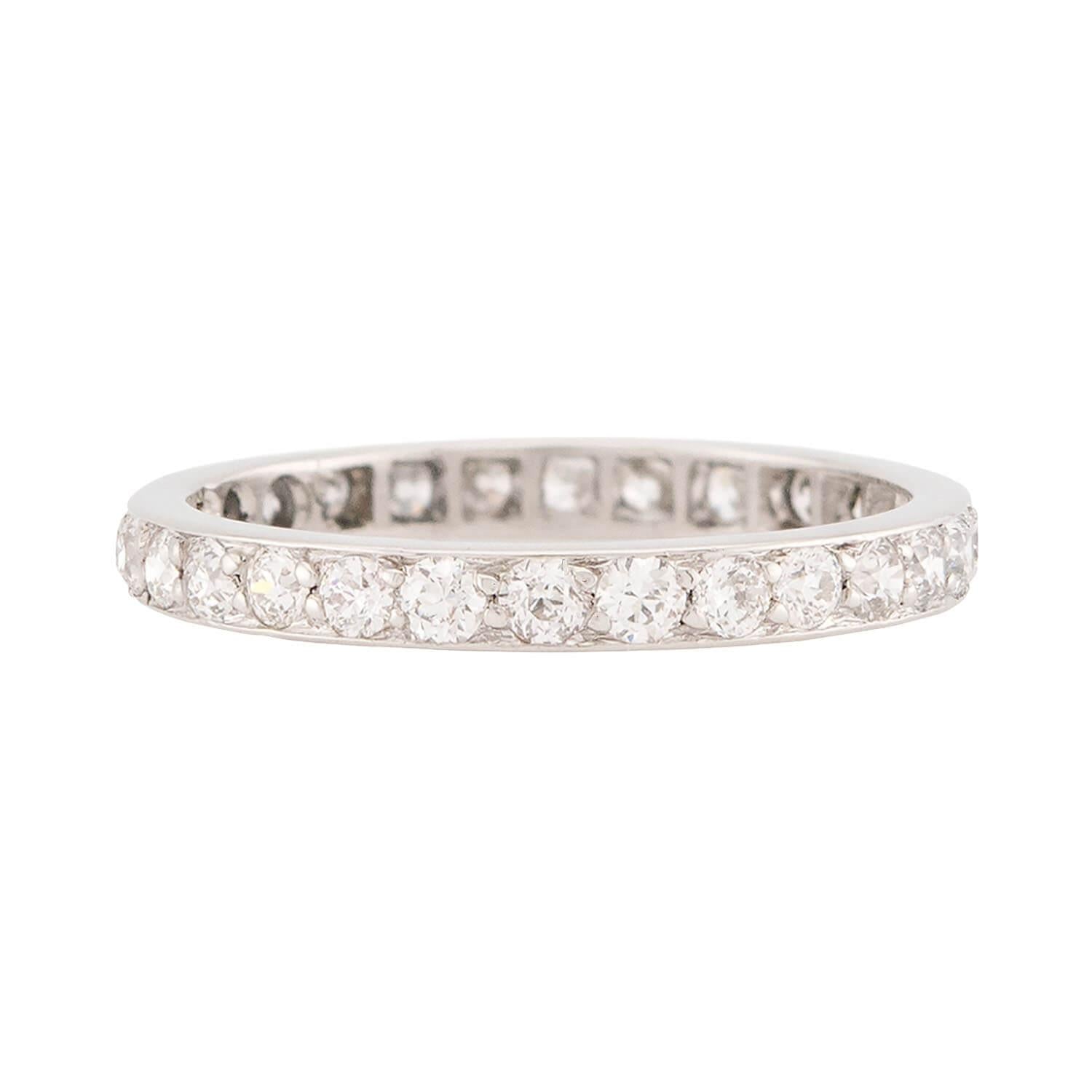 Edwardian Platinum Diamond Eternity Band