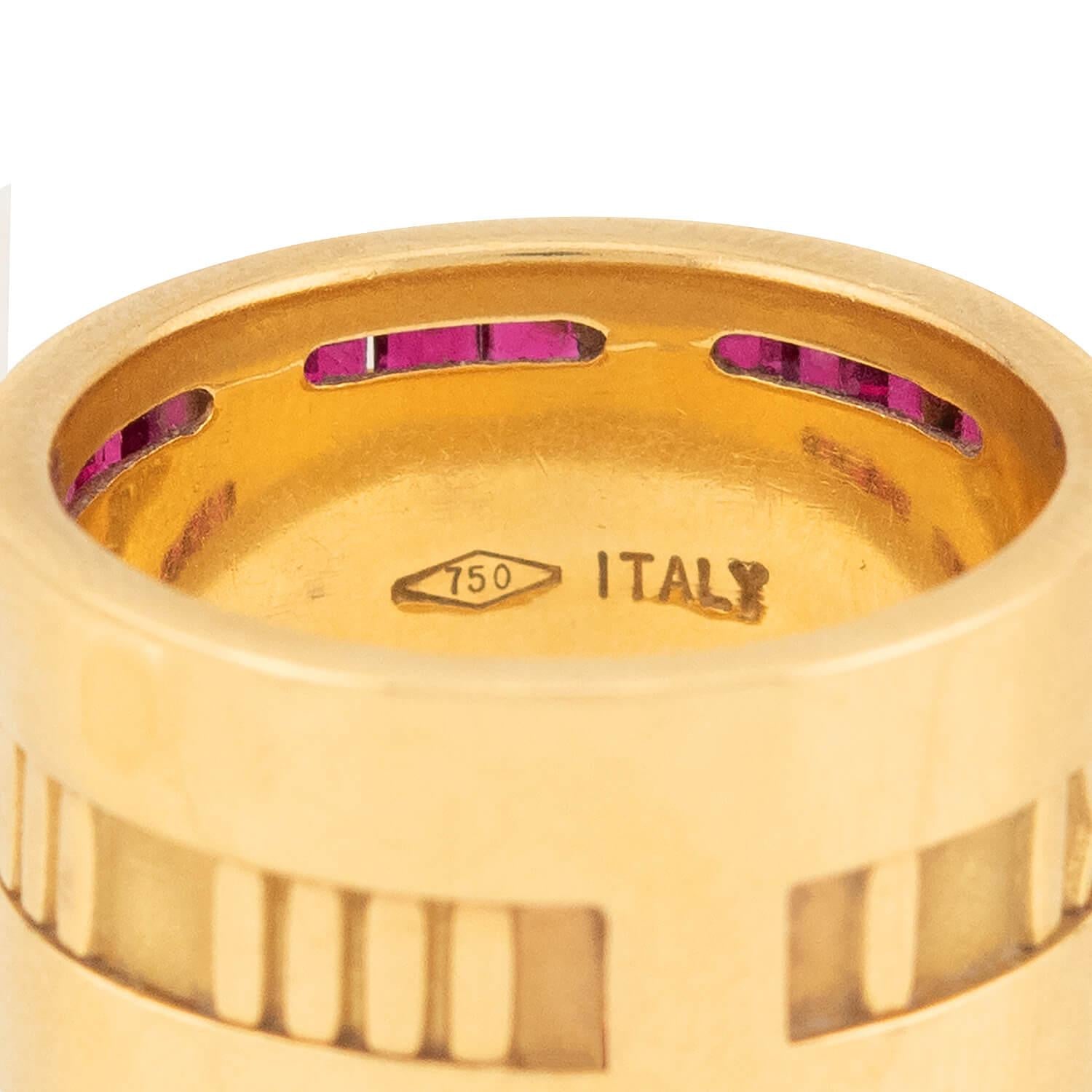 TIFFANY & CO. Estate 18k Ruby Atlas Ring