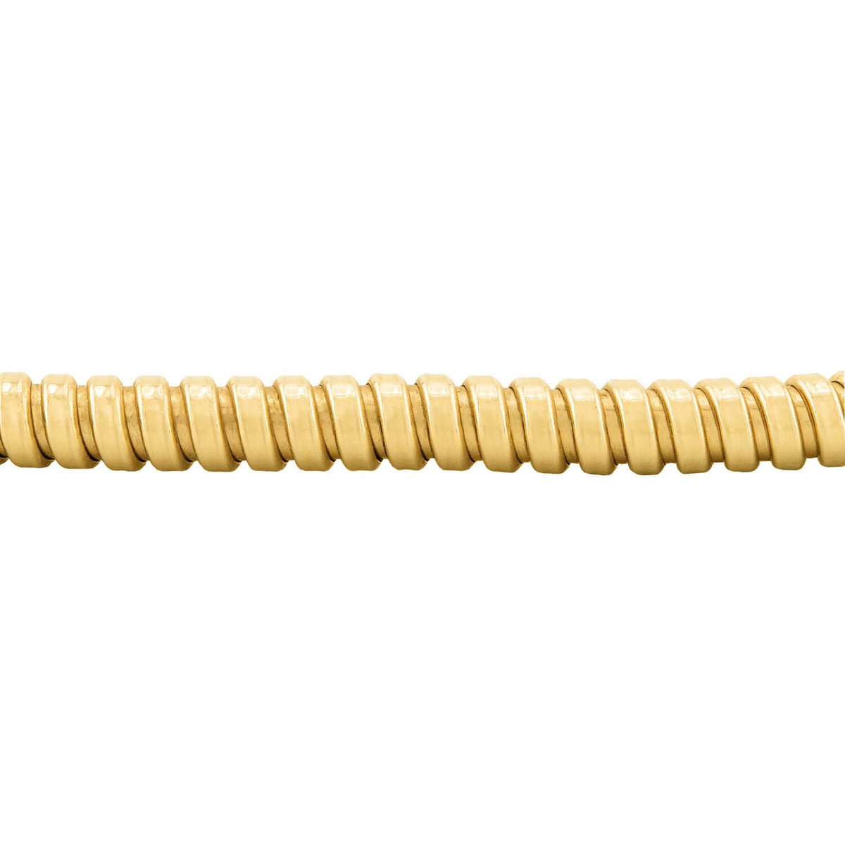 Vintage Italian 14k Gas Pipe Necklace 16"