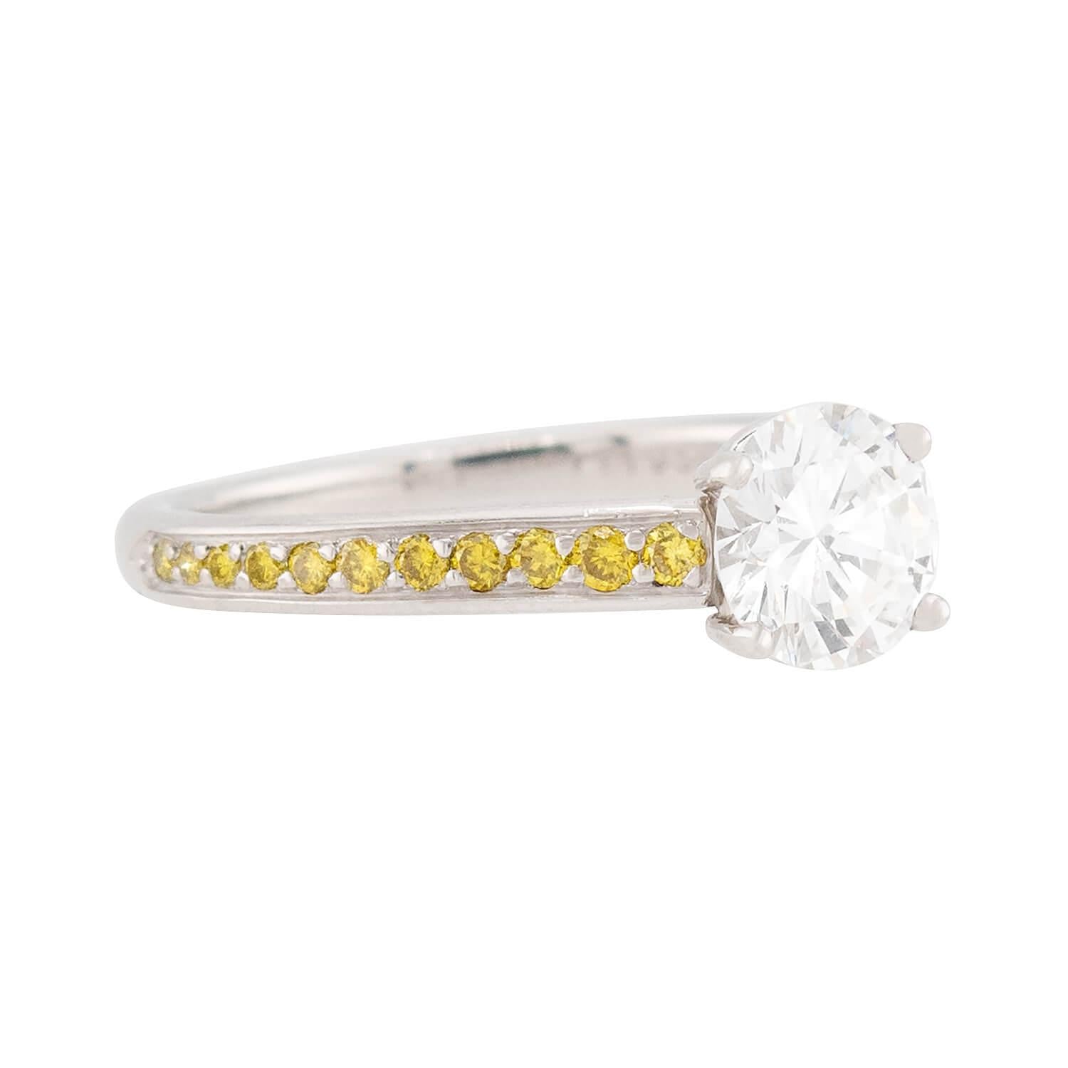 Estate Platinum Diamond Engagement Ring 1.03ct