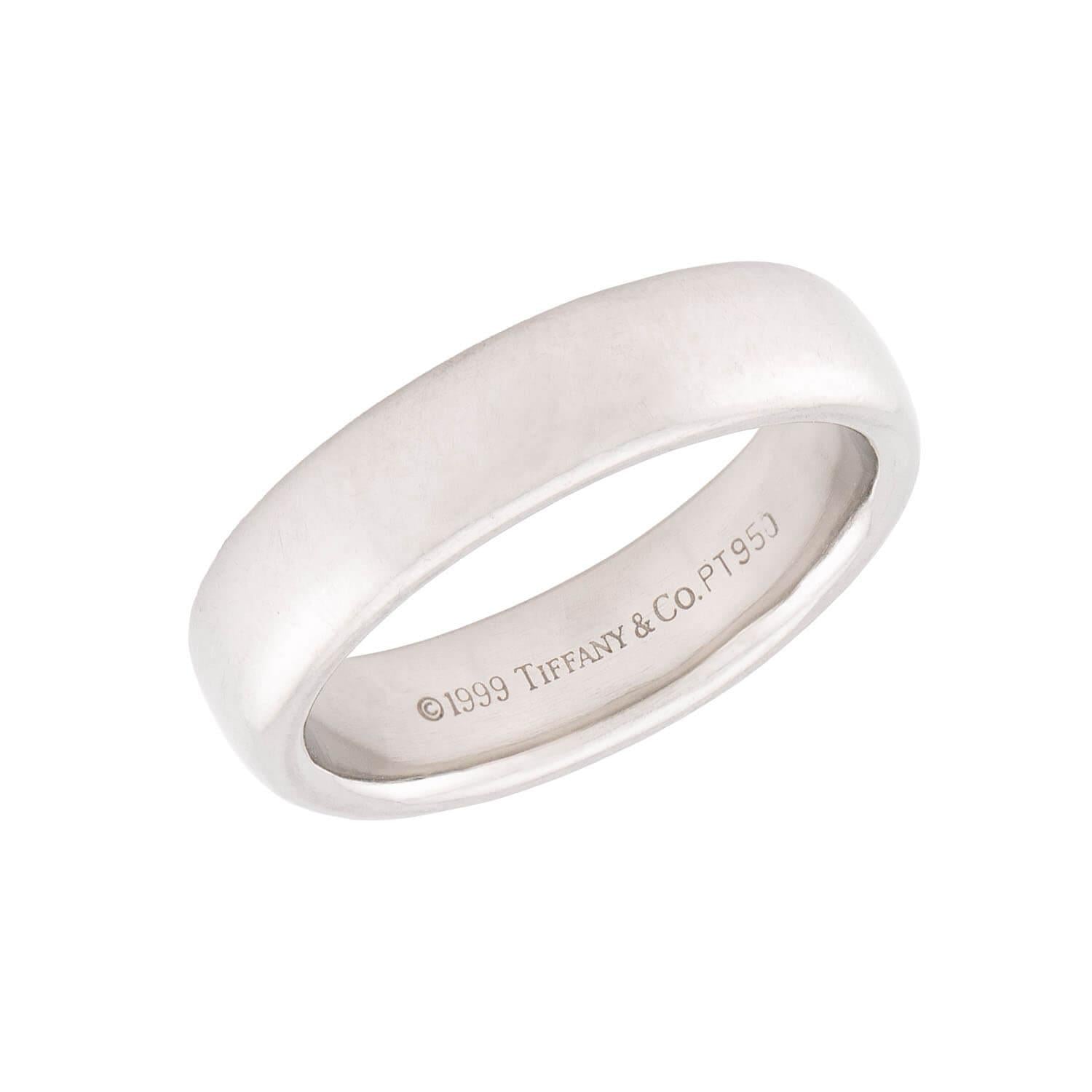 TIFFANY & CO. Estate Platinum Wedding Band