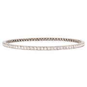 Retro Platinum Diamond Bangle
