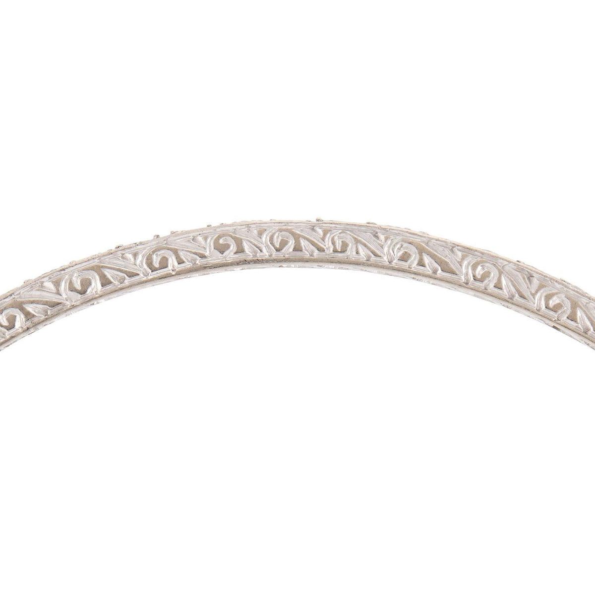 Retro Platinum Diamond Bangle