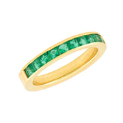 OGI Estate 18k Emerald Half Band