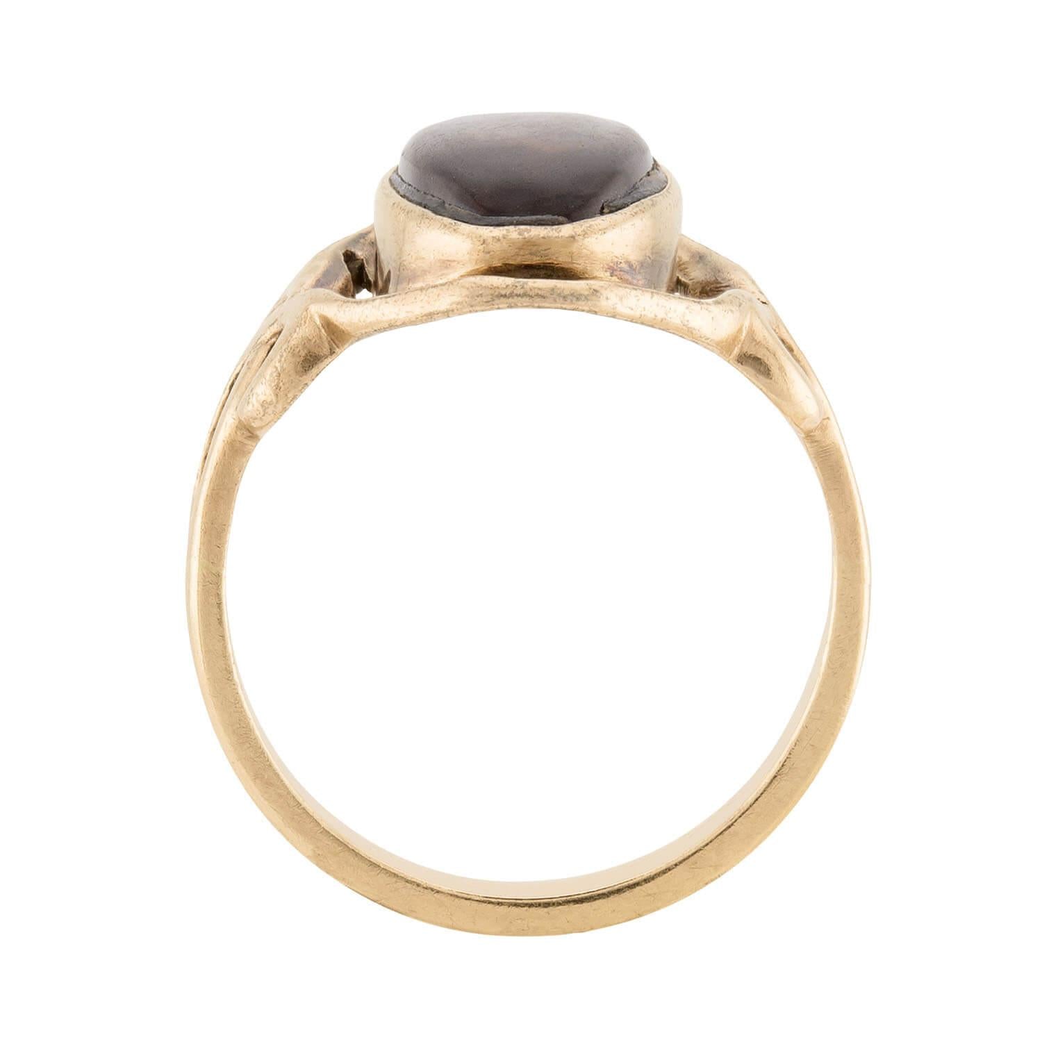 Art Nouveau 12k Boulder Opal Ring