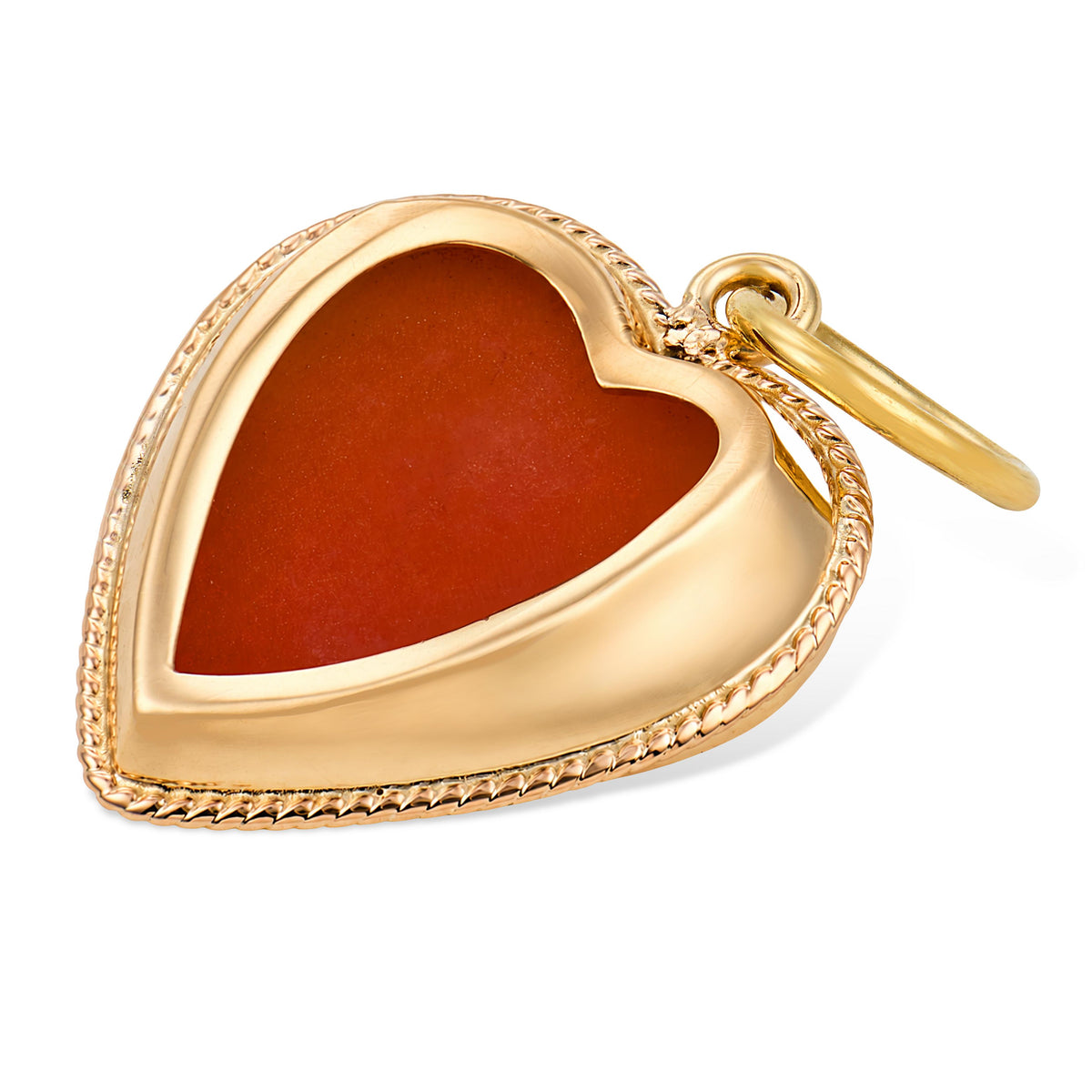 Art Deco 14k Cameo Heart-Motif Pendant/Charm