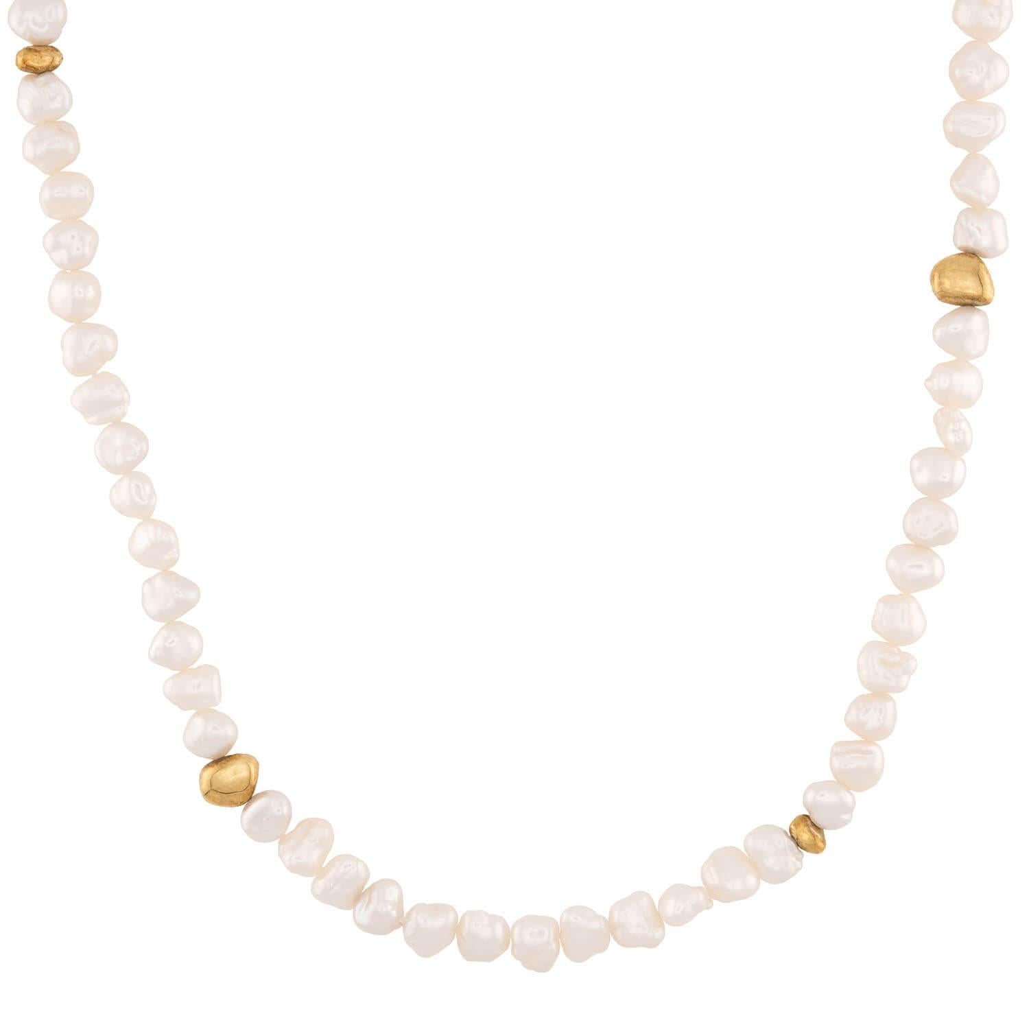 Estate 18k/14k Pearl Necklace 34"