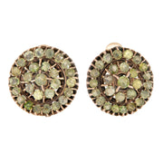 Victorian 14k Chrysoberyl Cluster Earrings