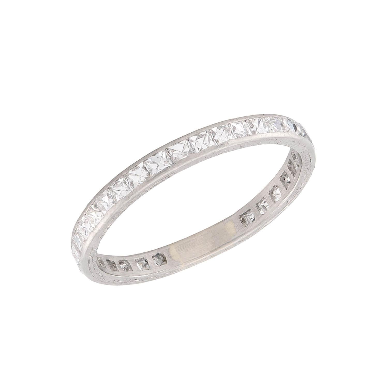 Art Deco Platinum Diamond Eternity Band
