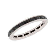 Art Deco Platinum Onyx Eternity Band