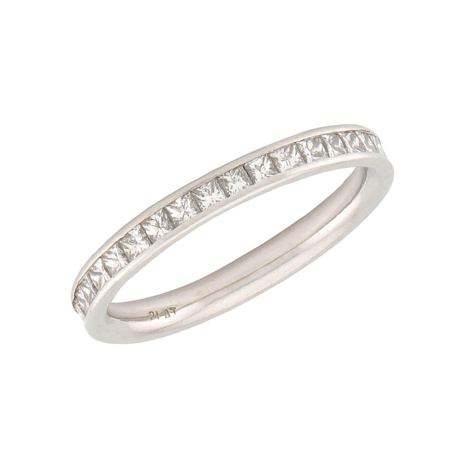 Art Deco Platinum Diamond Eternity Band