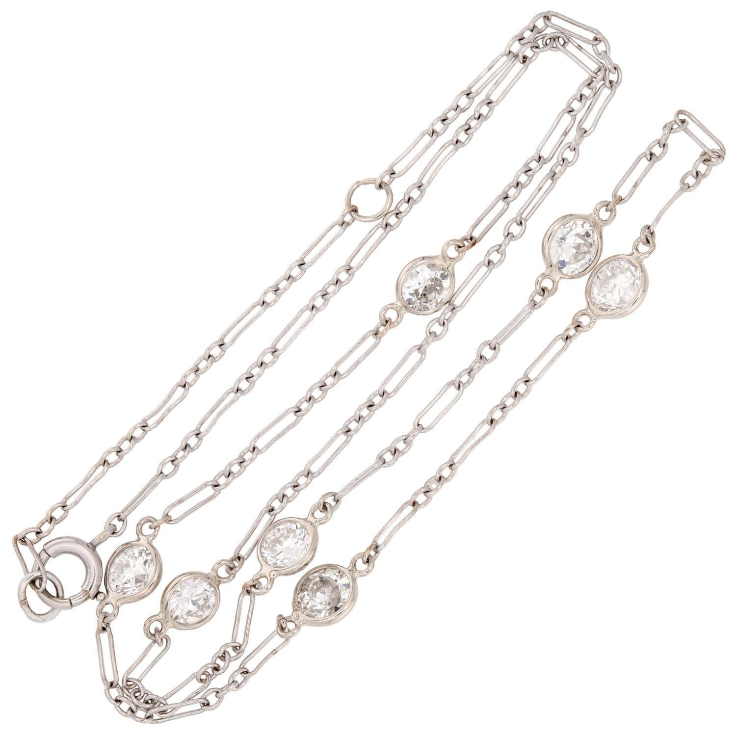 Art Deco 14k "Diamonds-by- the-Yard" Chain