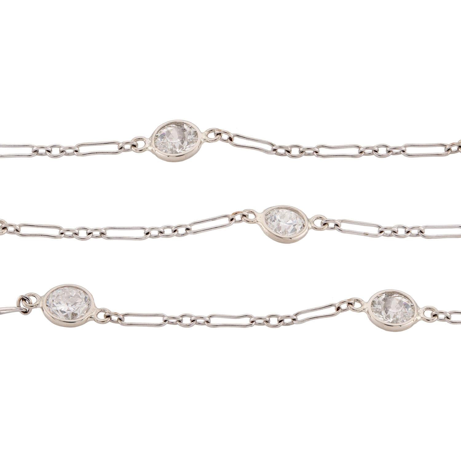 Art Deco 14k "Diamonds-by- the-Yard" Chain