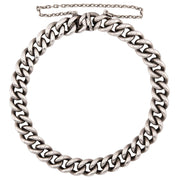 Victorian Sterling Silver Cuban Link Bracelet