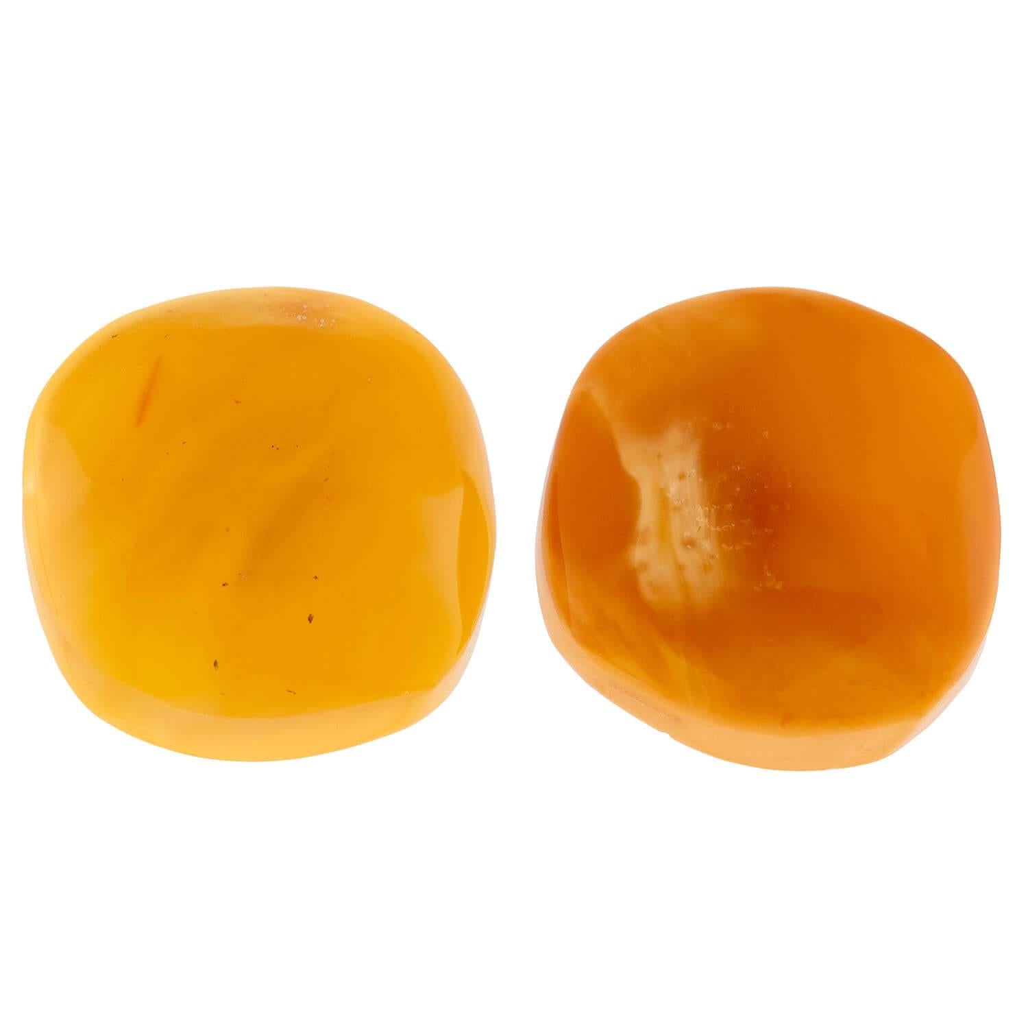 Vintage Sterling Silver Butterscotch Baltic Amber Earrings