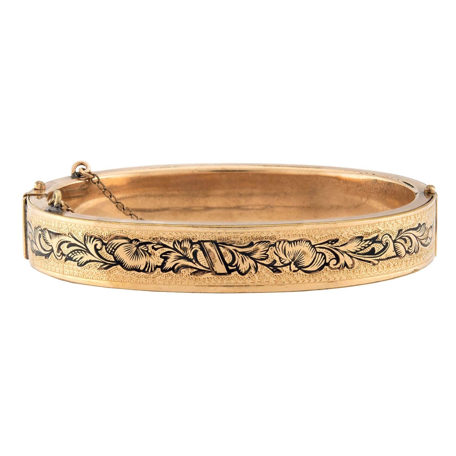 Victorian Gold-Filled Enamel Bangle