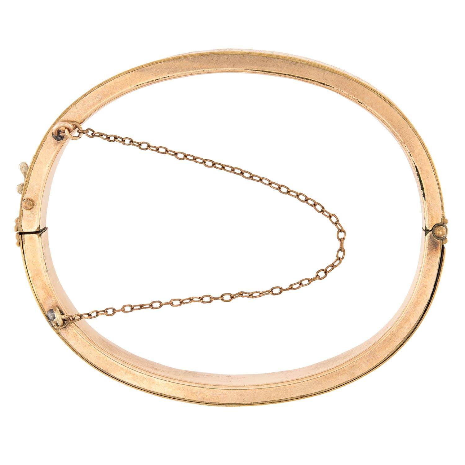 Victorian Gold-Filled Enamel Bangle
