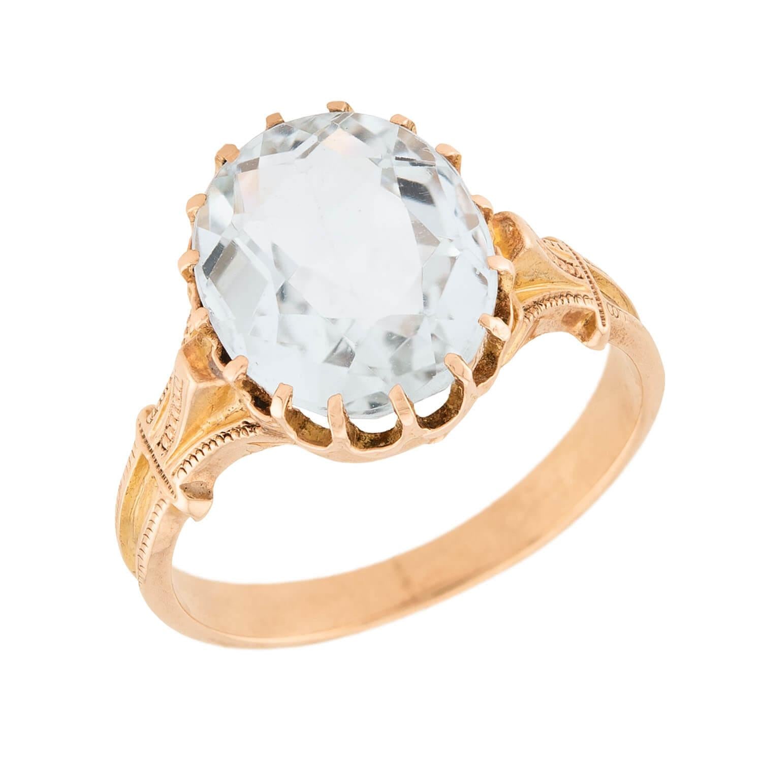 Victorian 14k Aqua Ring