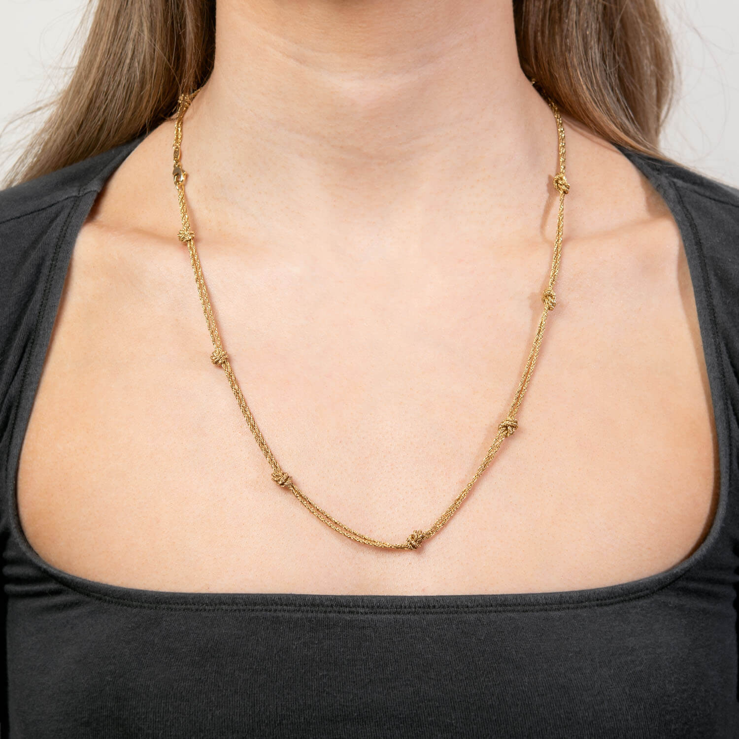 TIFFANY & CO. German Estate 18k Knot Necklace