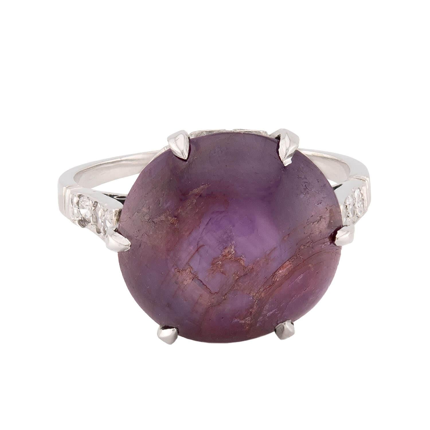 Victorian Platinum Ruby & Diamond Ring