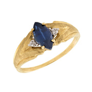 Vintage 10k Sapphire & Diamond Ring