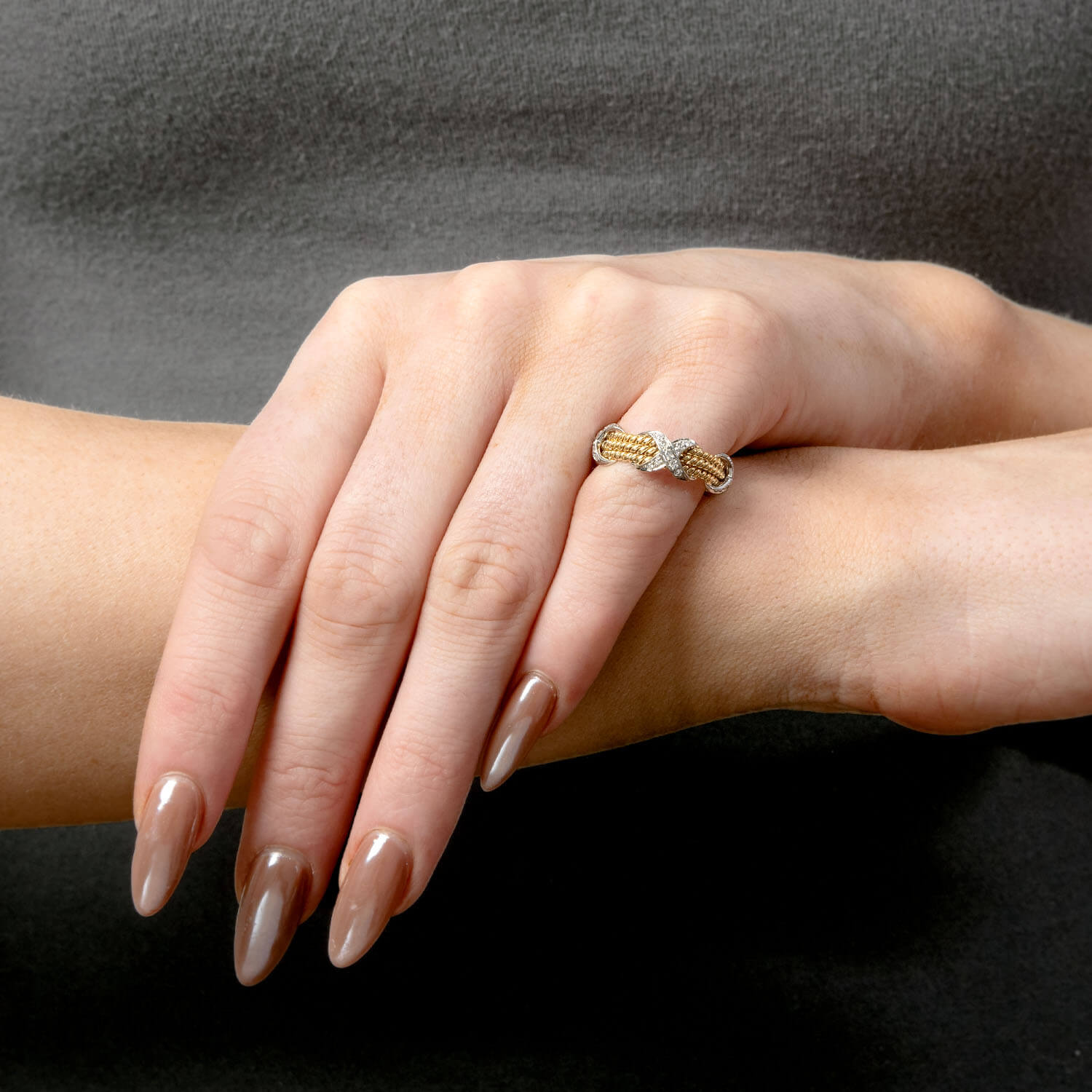 TIFFANY & CO. By JEAN SCHLUMBERGER Estate 18k/Platinum Diamond Ring