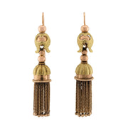 Victorian 14k Mixed Metals Tassel Earrings