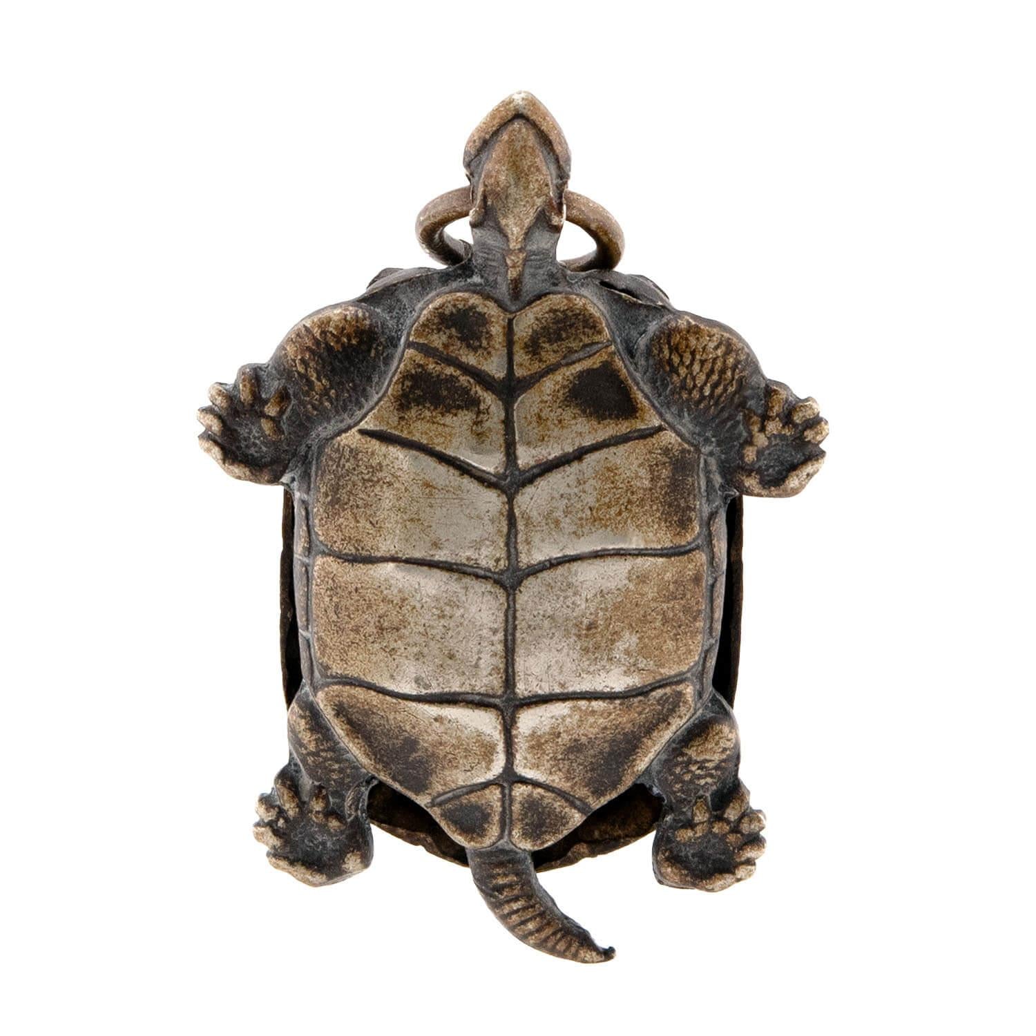 Victorian Japanese Sterling Silver Turtle Compass Pendant