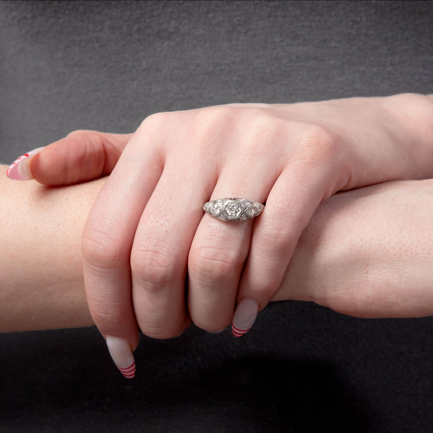 Art Deco Platinum Diamond Ring