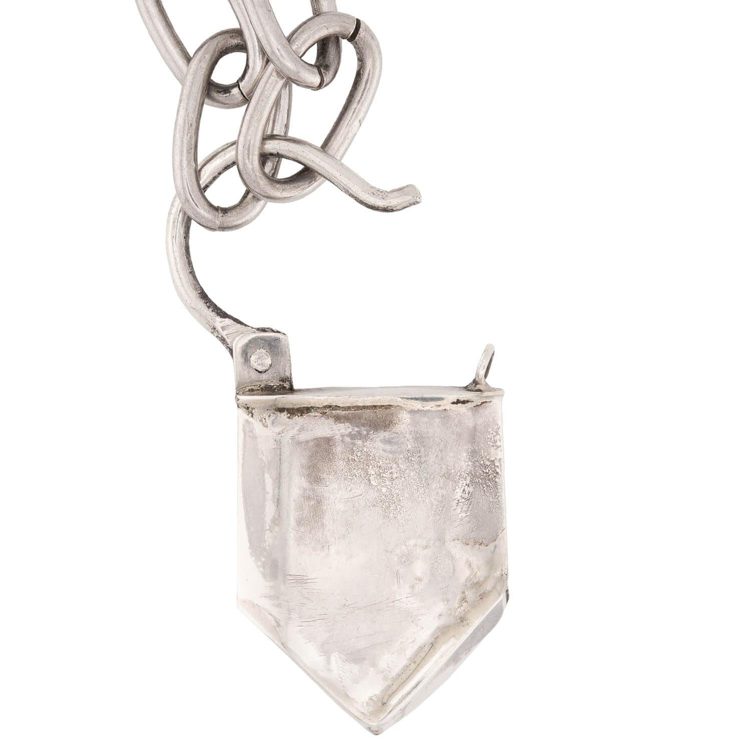 "Victorian" Sterling Silver Padlock Pendant Necklace