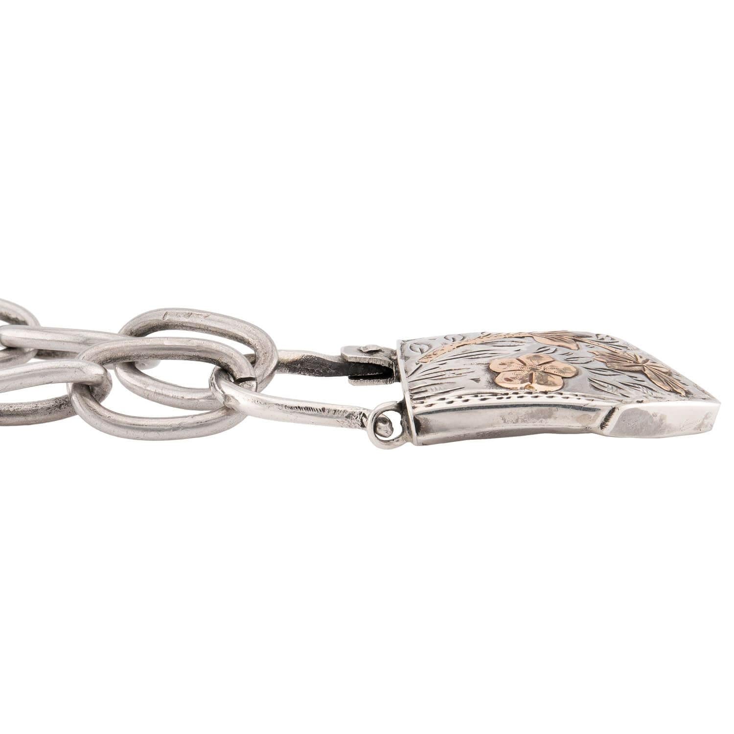 "Victorian" Sterling Silver Padlock Pendant Necklace