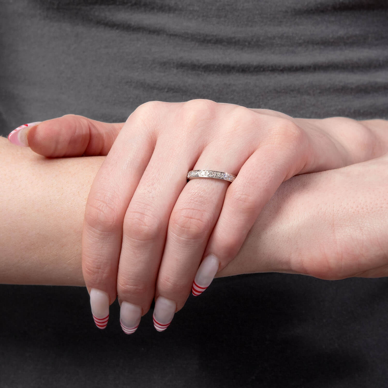 Art Deco Platinum Diamond Eternity Band