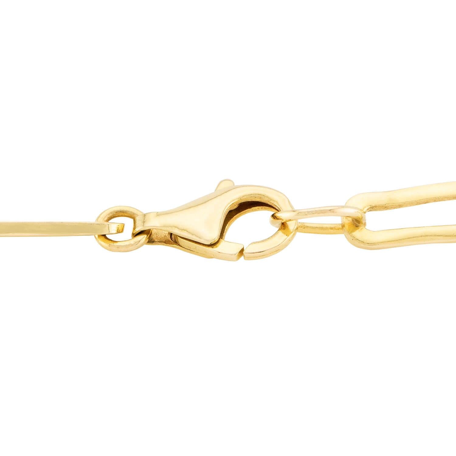 "DINH VAN" Estate 14k Handcuff Paperclip Chain Necklace 17"