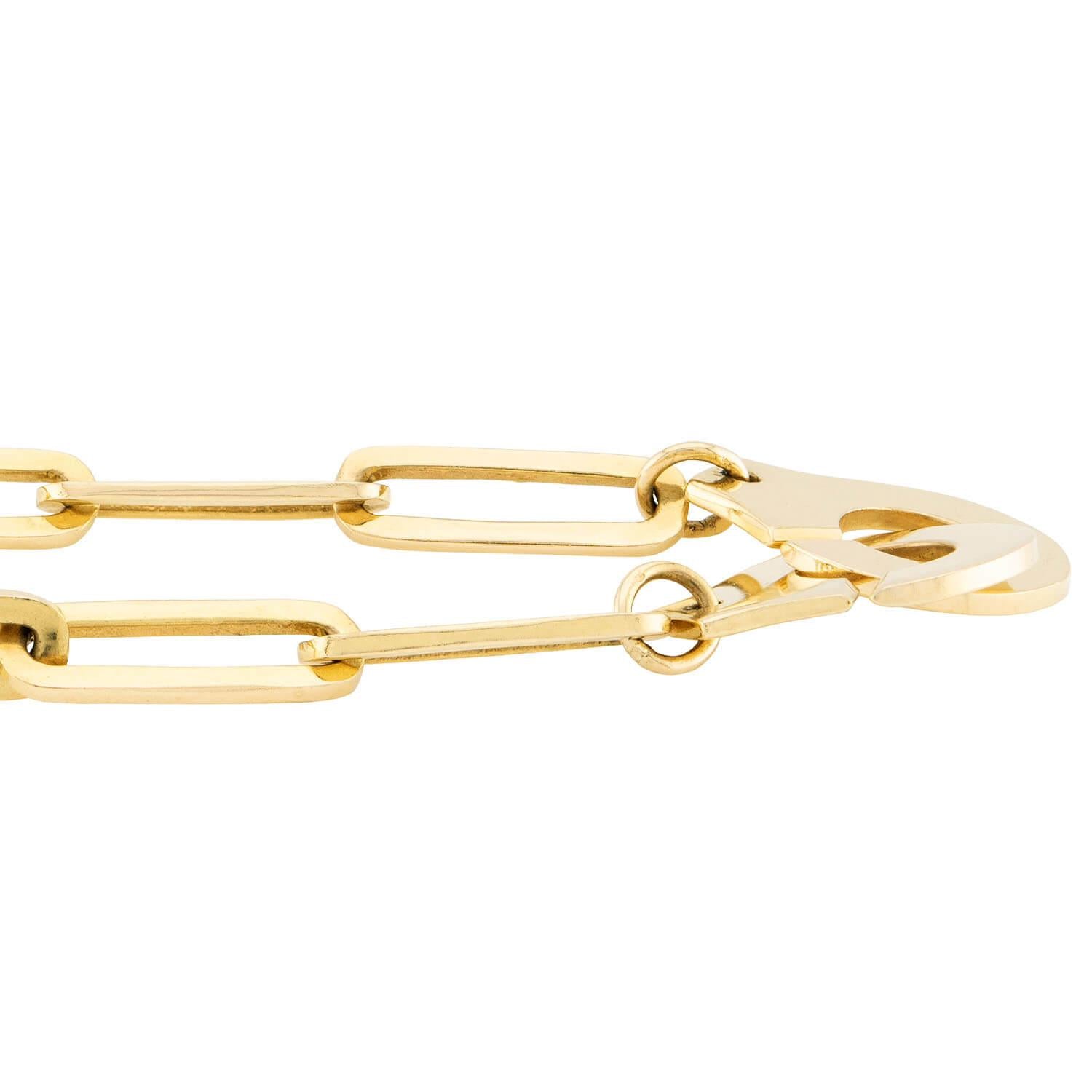 "DINH VAN" Estate 14k Handcuff Paperclip Chain Necklace 17"