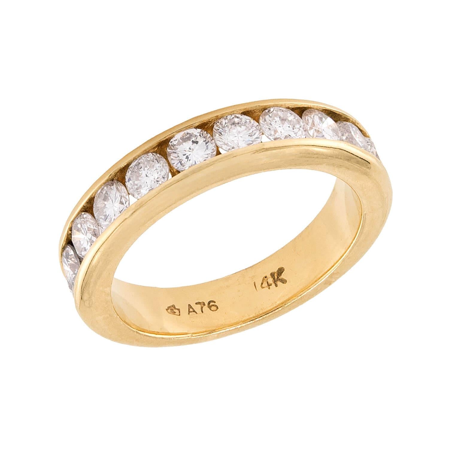 Estate 14k Diamond Half Band
