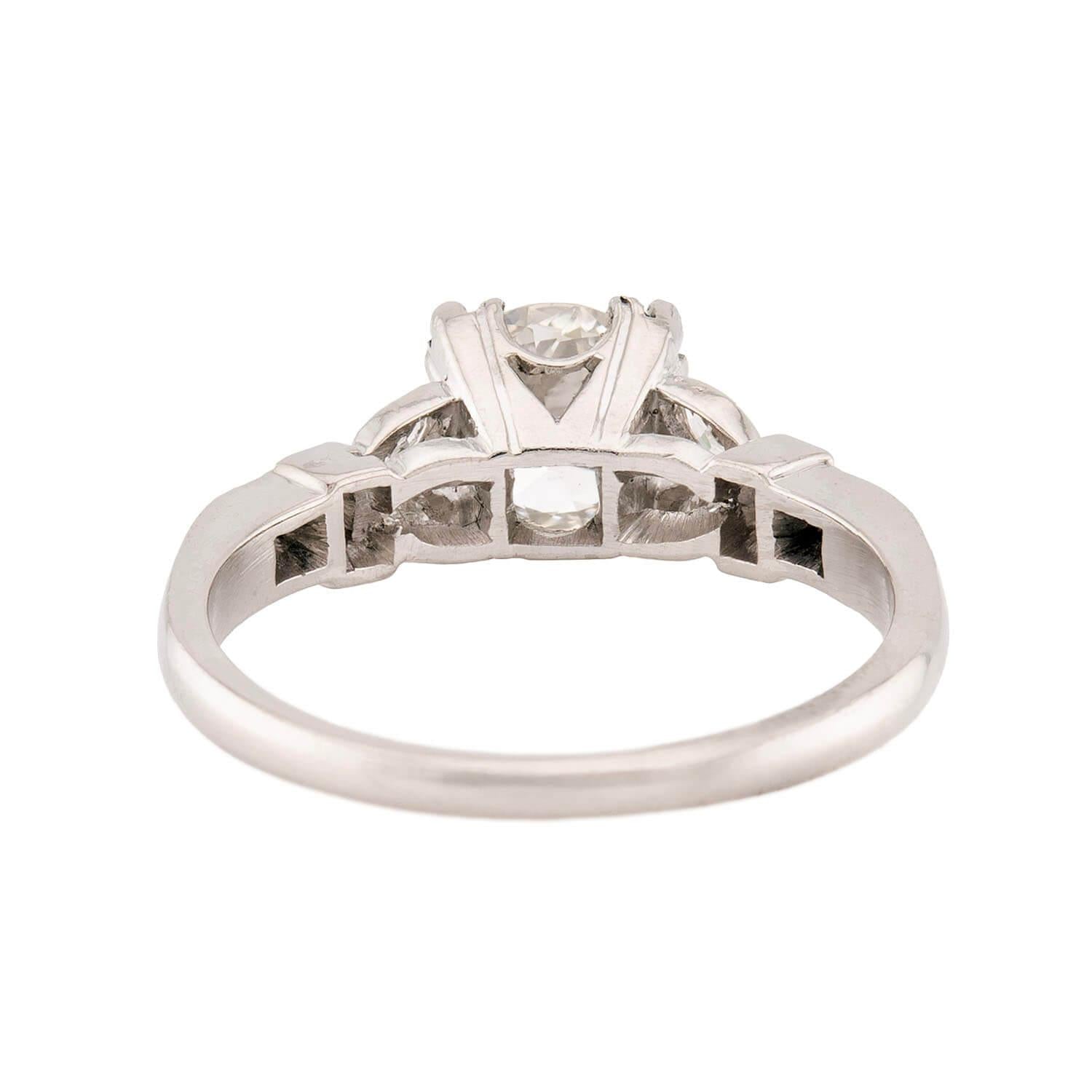 Edwardian 18k/Platinum GIA Diamond Engagement Ring 1.01ct