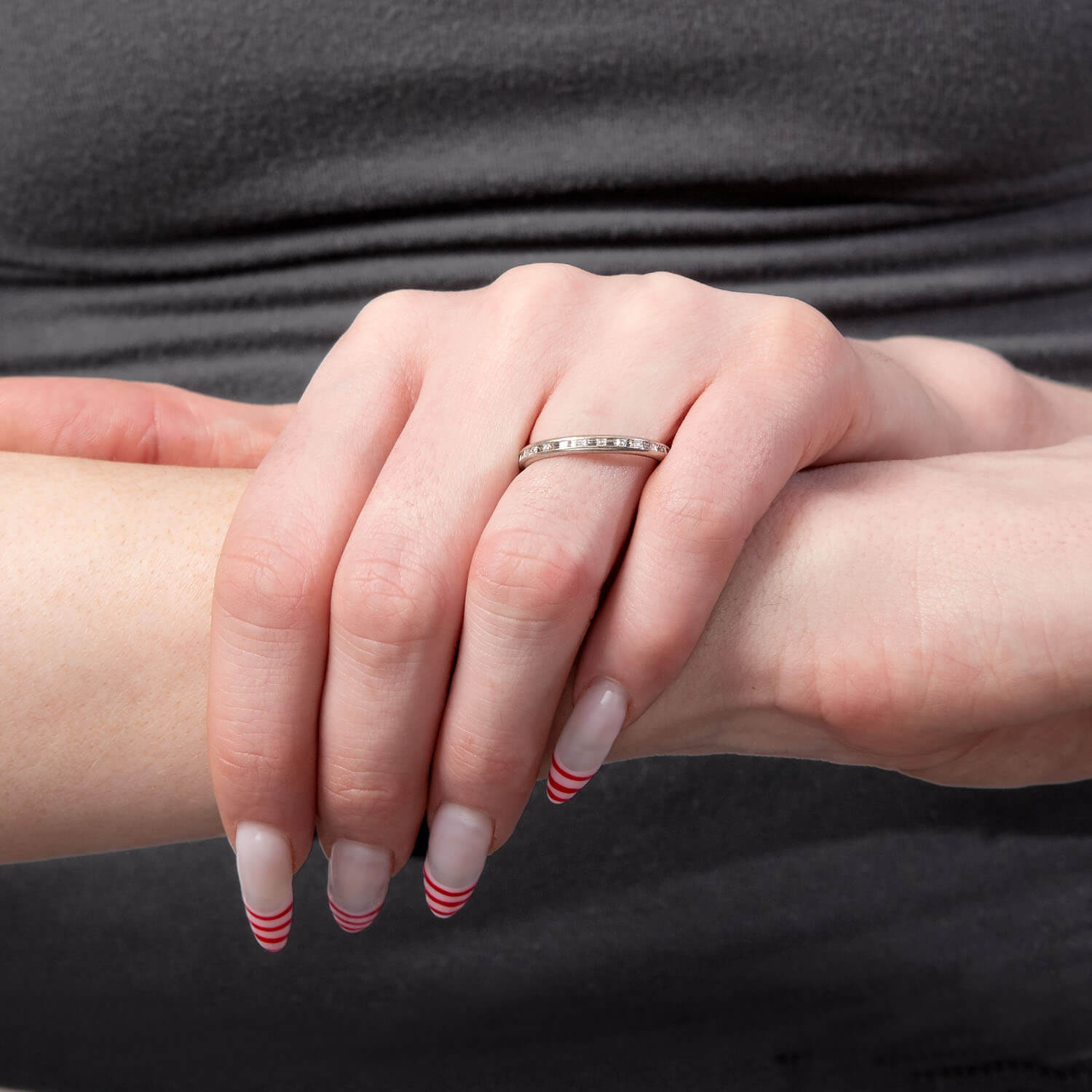 Art Deco Platinum Diamond Eternity Band