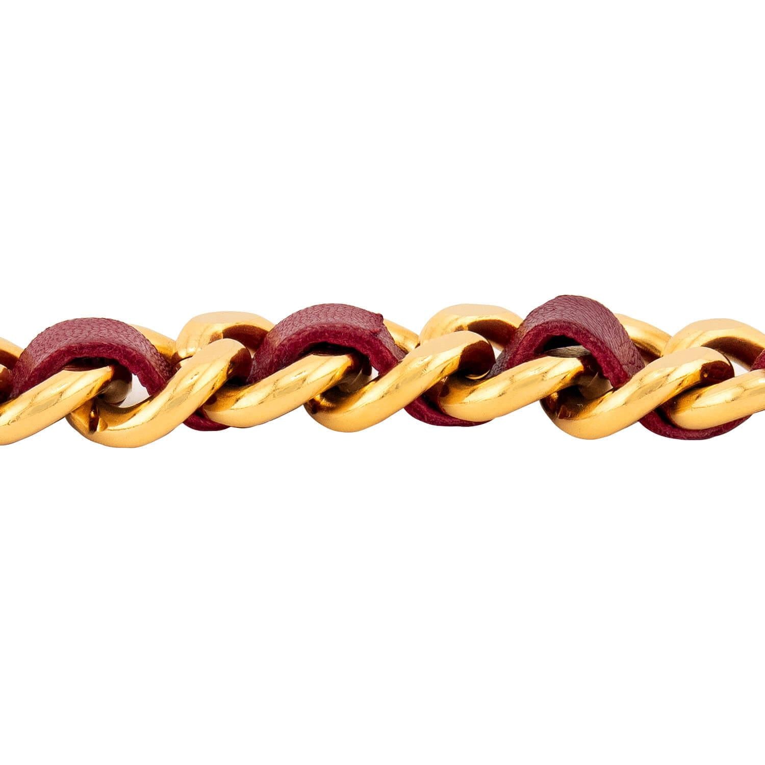 CHANEL Estate Gold Plate, Sterling Silver, Leather Belt