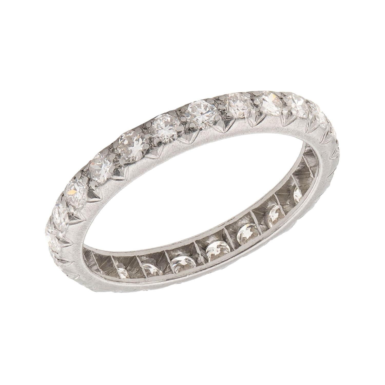 Art Deco Platinum Diamond Eternity Band