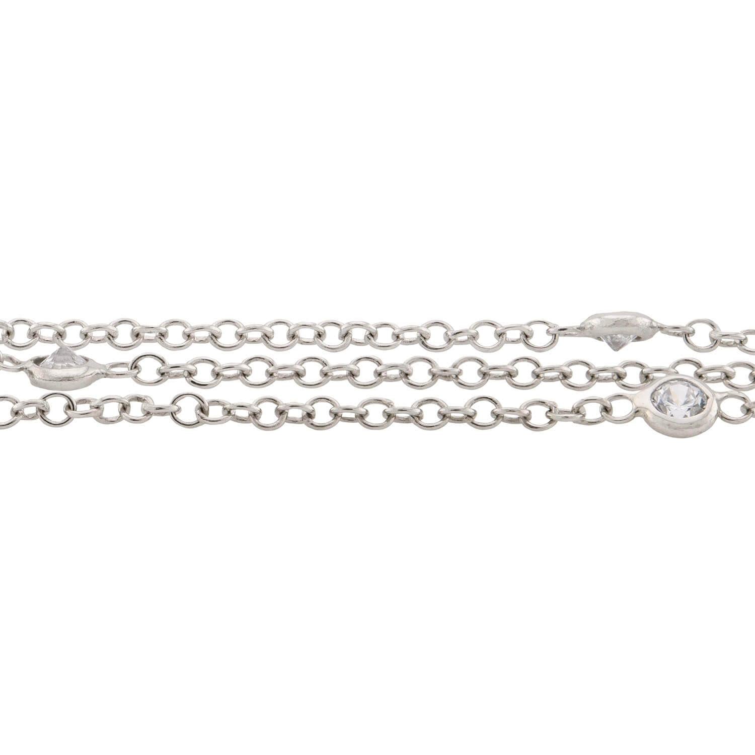 Estate 18k "Diamonds-by-the-Yard" Necklace