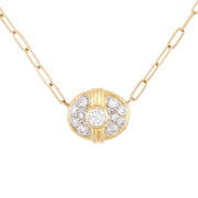 Estate 14k Diamond Pendant Necklace