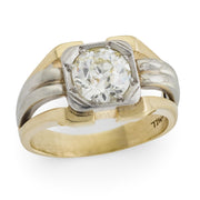Art Deco 14k/Palladium Diamond Engagement Ring 2.5ct