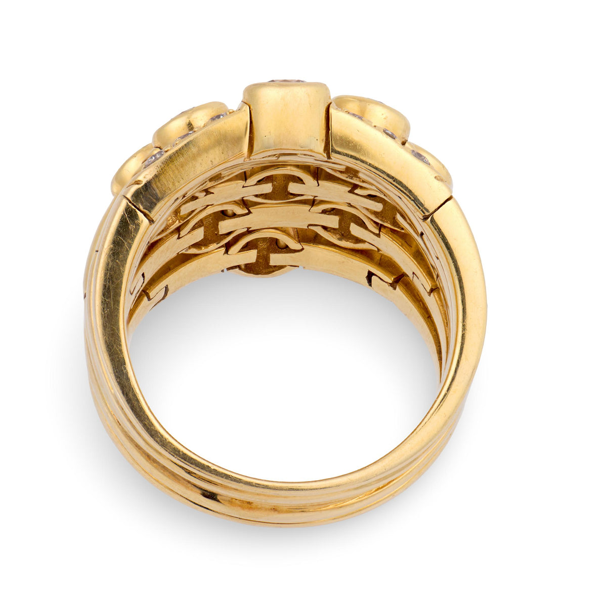 SONIA B Estate 18k Diamond Multi-Band Statement Ring