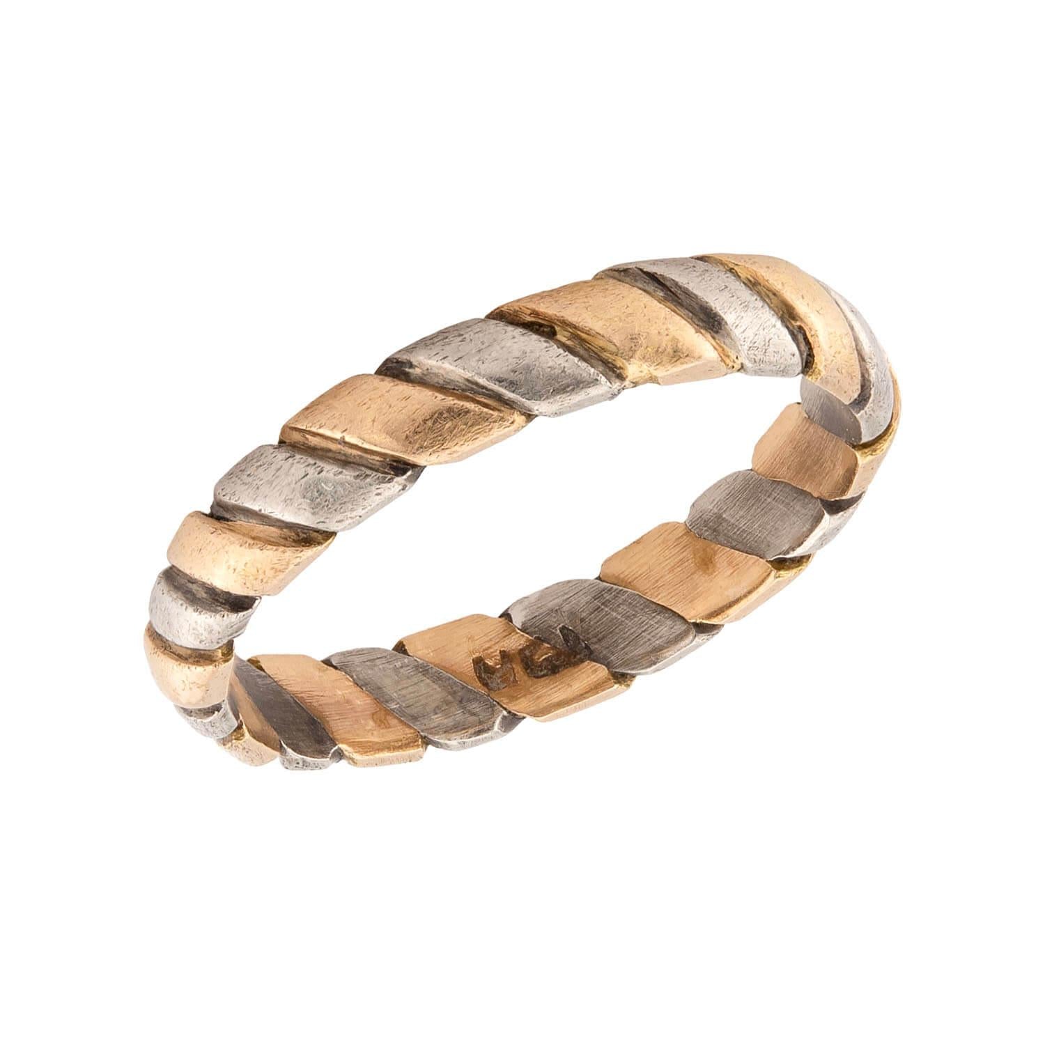 Edwardian 18k Mixed Metal Braided Band