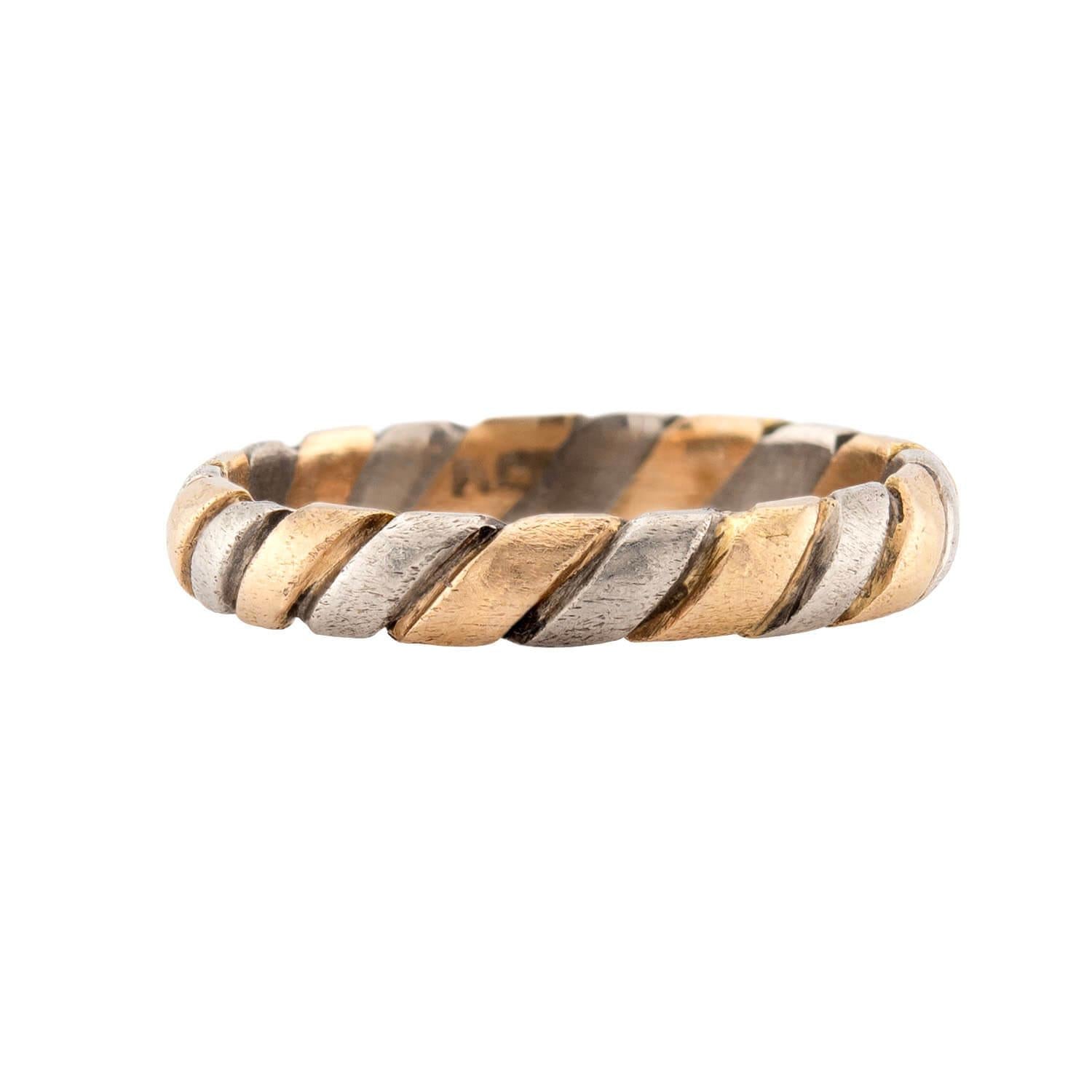 Edwardian 18k Mixed Metal Braided Band