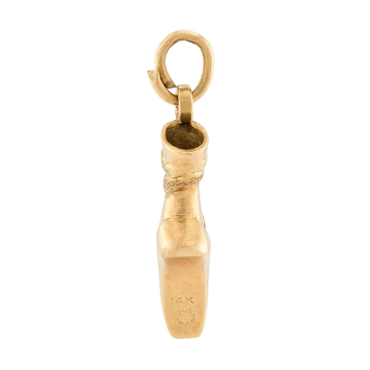 Retro 14k Spinel Ballet Shoe Pendant/Charm