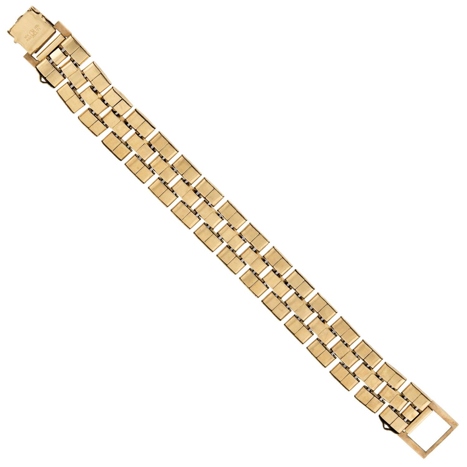 Victorian Gold-Filled Tire Track Bracelet