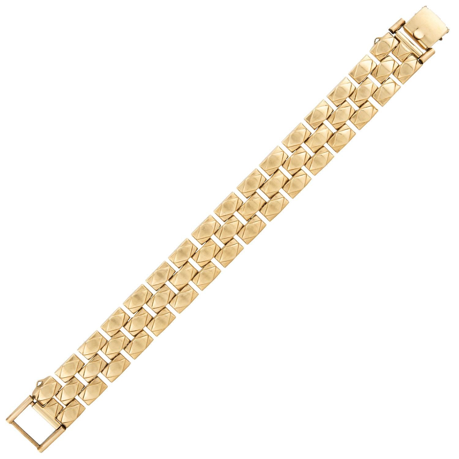 Victorian Gold-Filled Tire Track Bracelet