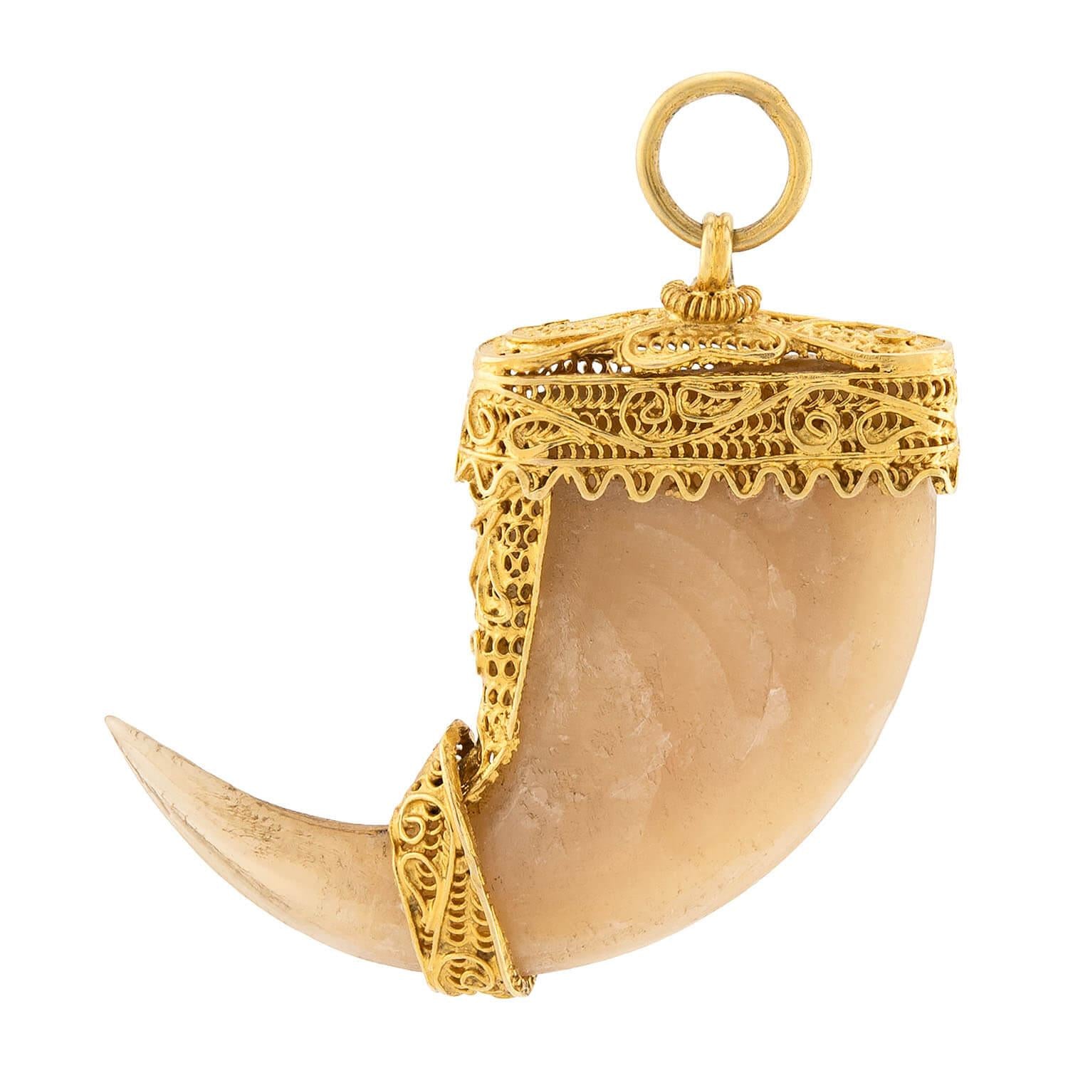 Victorian 14k Tiger Claw Pendant