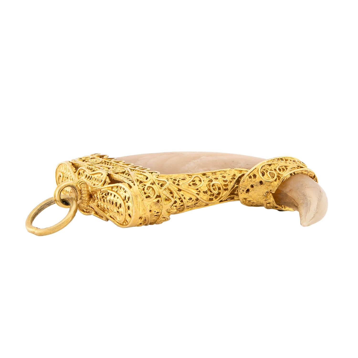 Victorian 14k Tiger Claw Pendant